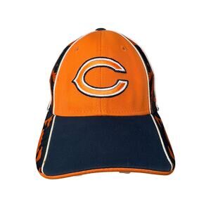 Vintage Reebok Chicago Bears NFL Hat Cap One Size Orange Blue Y2K Athletic‎